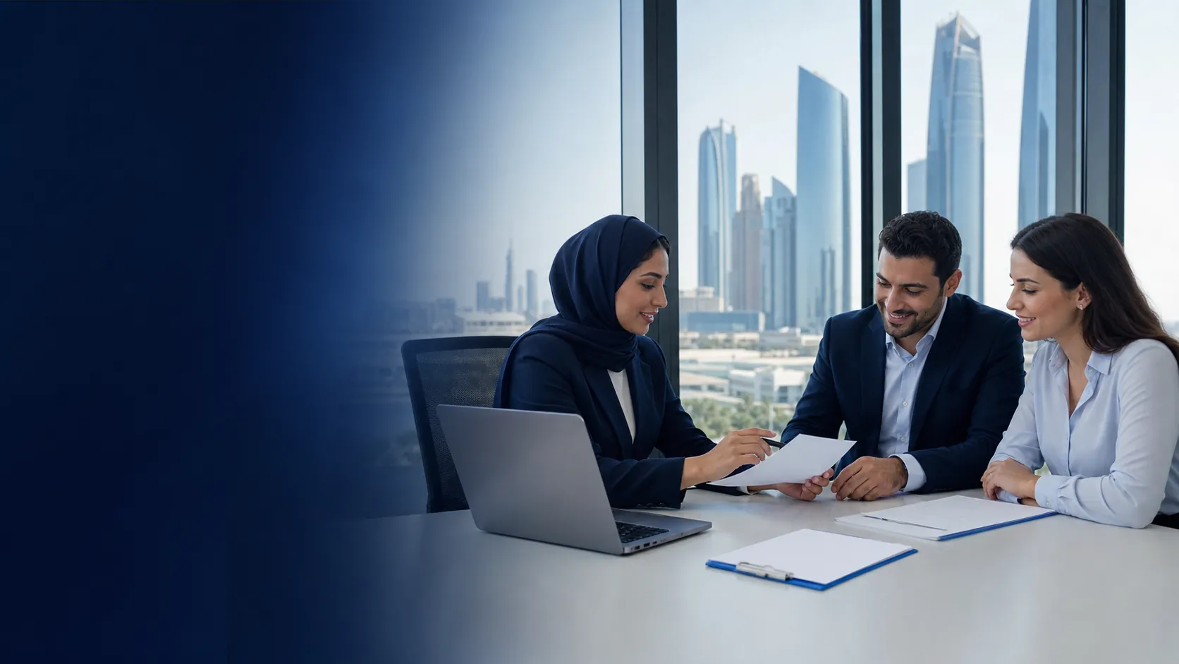 UAE immigration advisor assisting an international professional couple